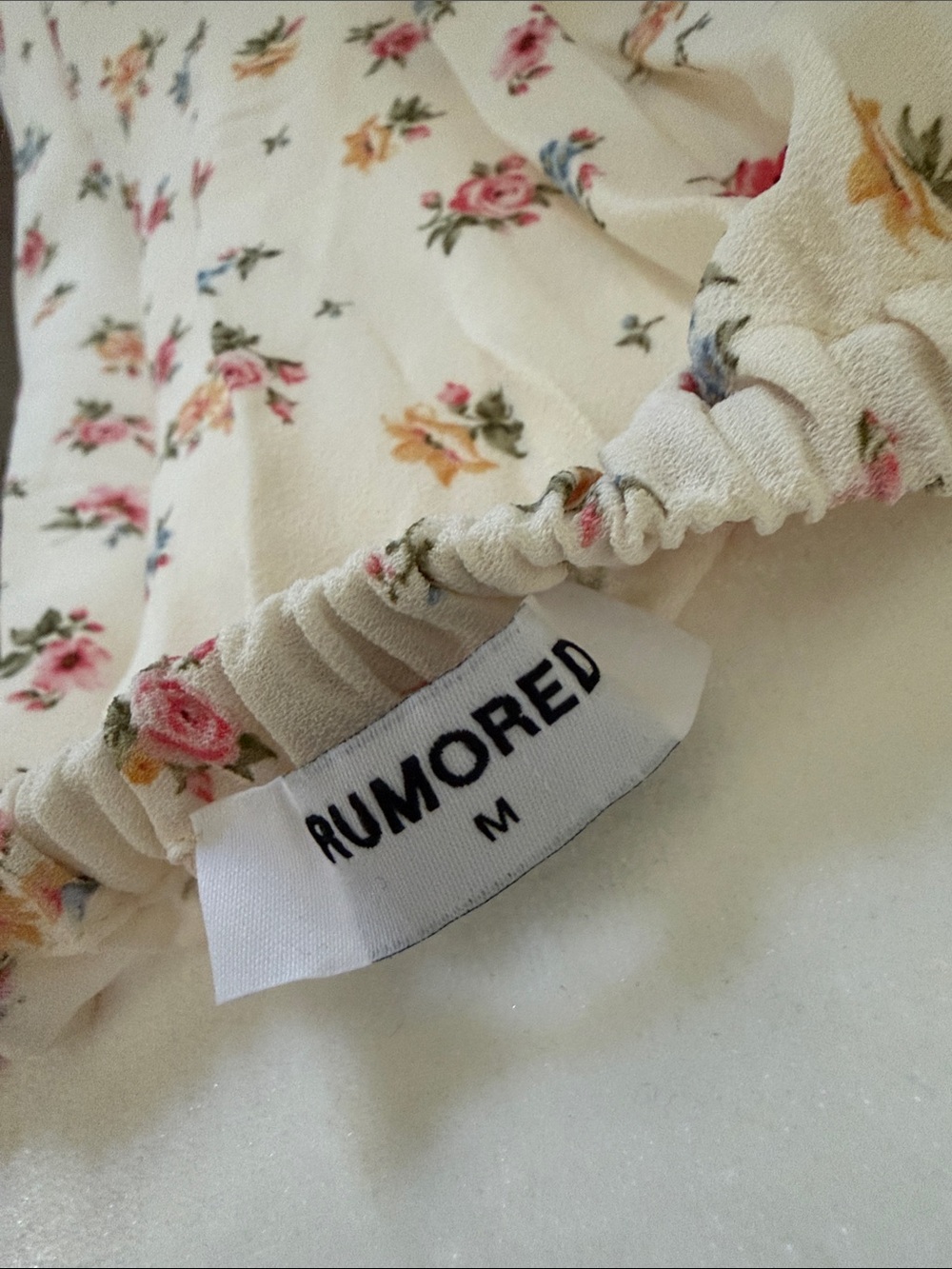 Rumored Cream Floral Dress with Pink and Yellow Blooms - Picture 2 of 6